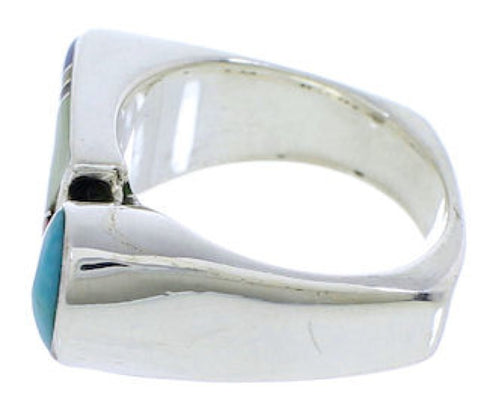 Genuine Sterling Silver Multicolor Jewelry Ring Size 5-1/2 UX39923